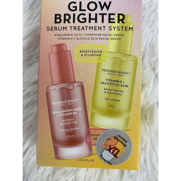 Provence Beauty Natural Vegan Glow Brighter Serum Treatment System Hyaluronic - Picture 3 of 9
